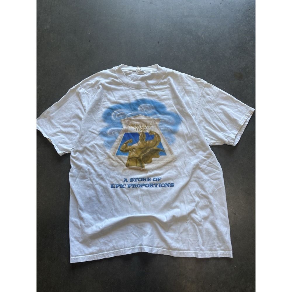 Vintage 90s Disney Hercules Store Movie Promo T Shirt Made In USA Size Large